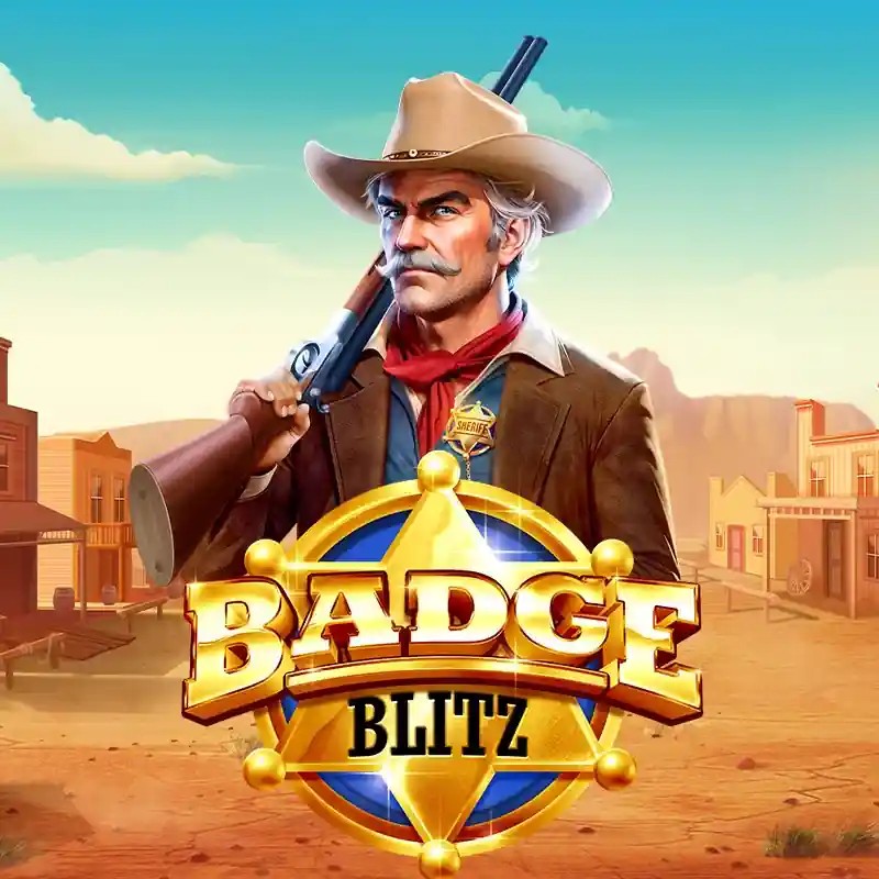 Badge Blitz casino game by Pragmatic Play – featured logo at Spinstein Casino