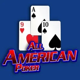 All American Poker slot logo by RTG (Reel Time Gaming) at Spinstein Casino