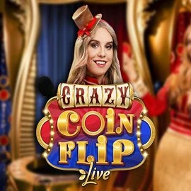 Crazy Coin Flip logo – Live Casino by Evolution at Spinstein Casino