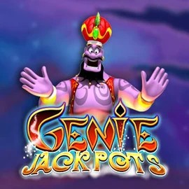 Genie Jackpots slot logo by Blueprint Gaming at Spinstein Casino