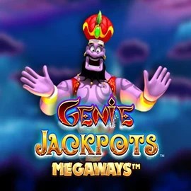 Genie Jackpots Megaways slot logo by Blueprint Gaming at Spinstein Casino