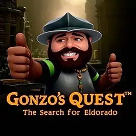 Gonzo's Quest slot icon by NetEnt, available at Spinstein Casino