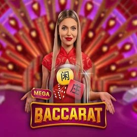 Mega Baccarat online game logo by Pragmatic Play on spinsteincasino.ch
