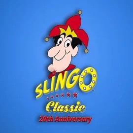 Slingo Classic 20th Anniversary logo – Casino Games by Slingo at Spinstein Casino