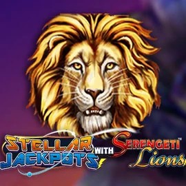 Stellar Jackpots with Serengeti Lions casino game by Lightning Box Game – featured logo at Spinstein Casino