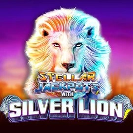 Stellar Jackpots with Silver Lion logo by Lightning Box Game Spinstein Casino